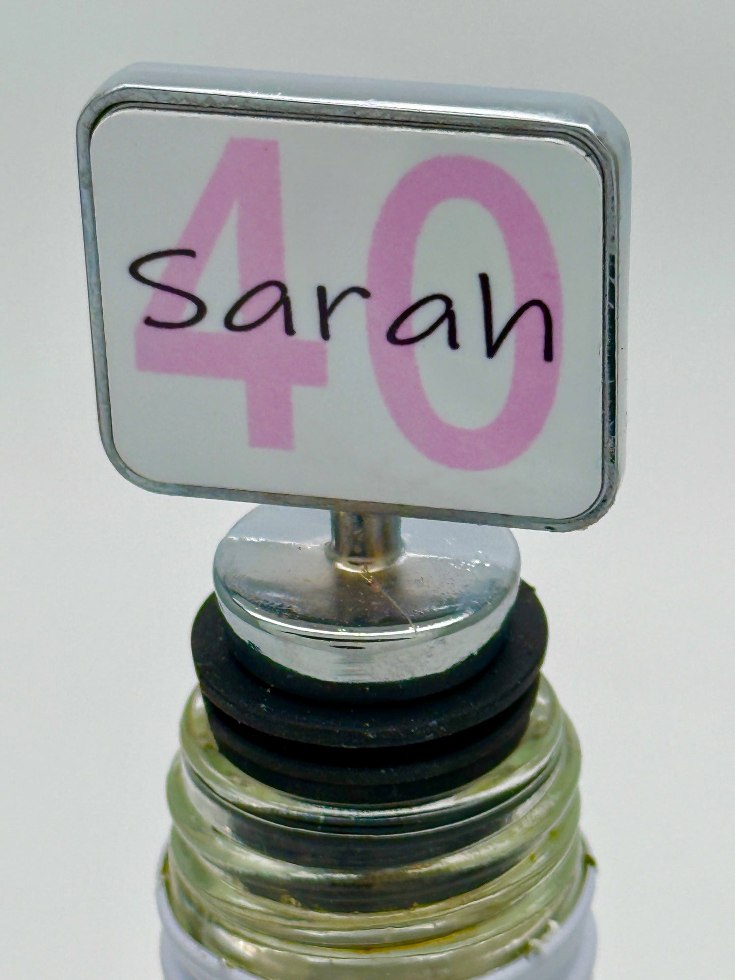 Wine Bottle STOPPER - NAME/AGE (Round & Rectangular)