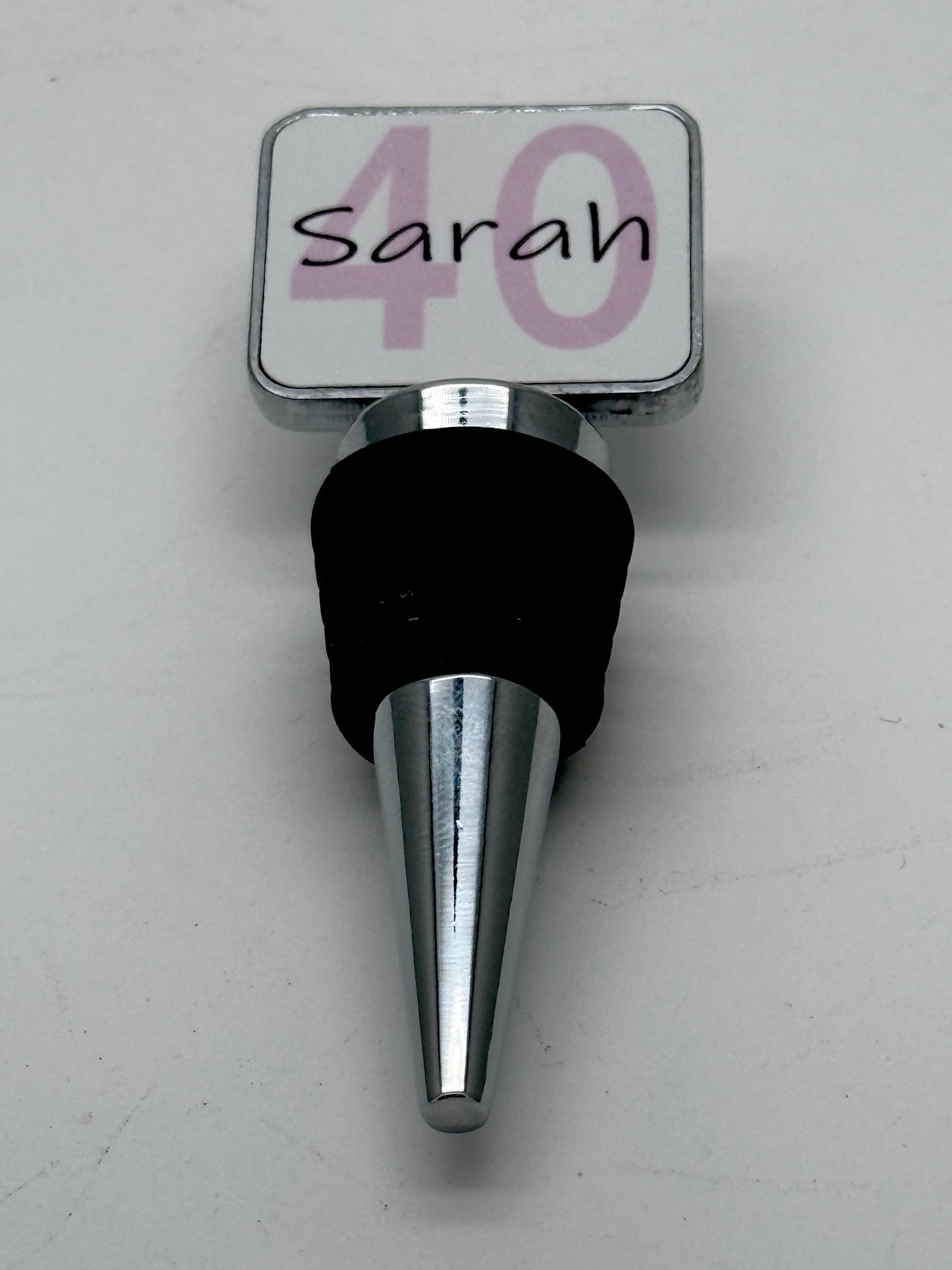 Wine Bottle STOPPER - NAME/AGE (Round & Rectangular)