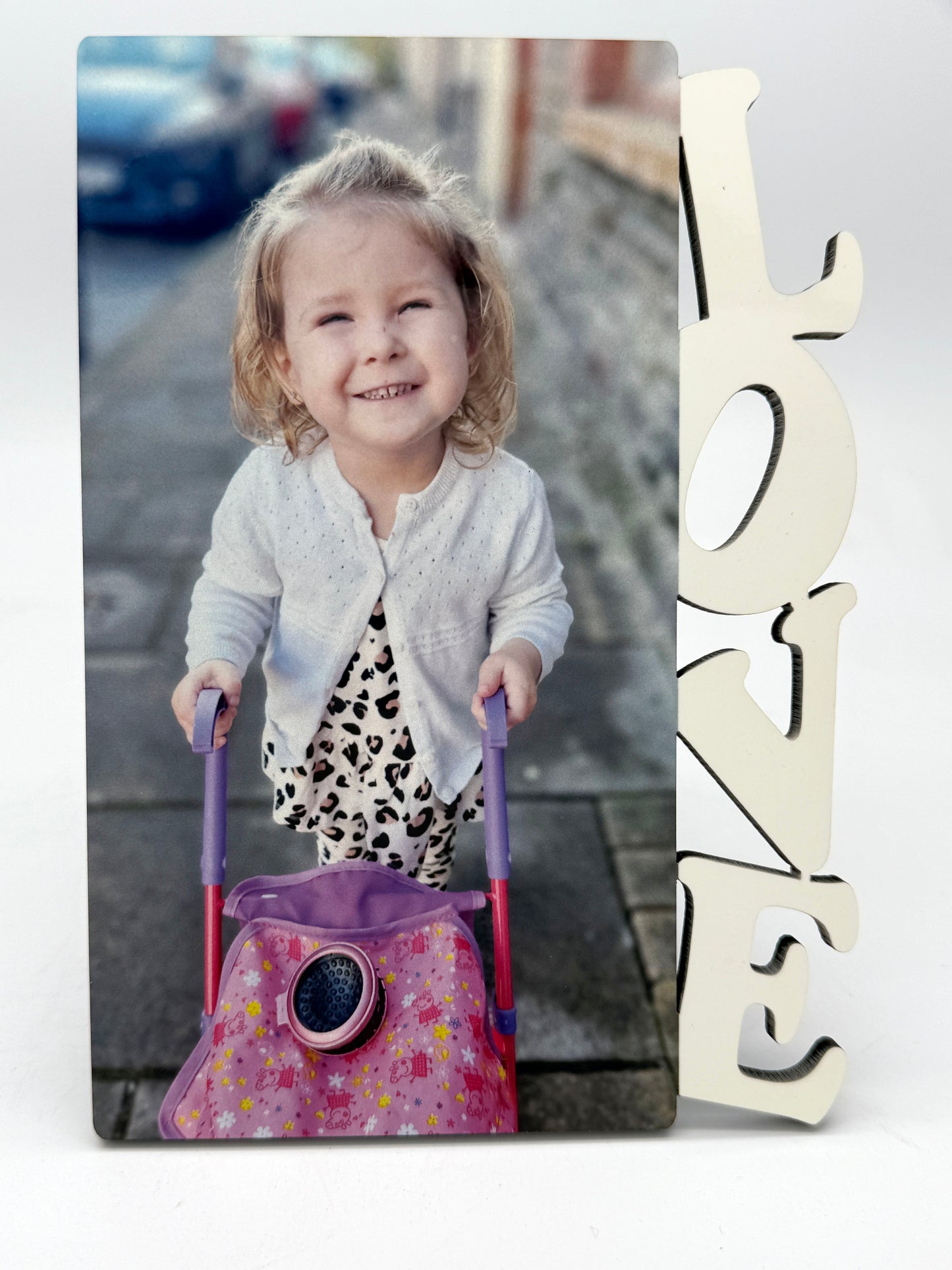 'LOVE' photo frame with stand - VALENTINES/MOTHERS DAY