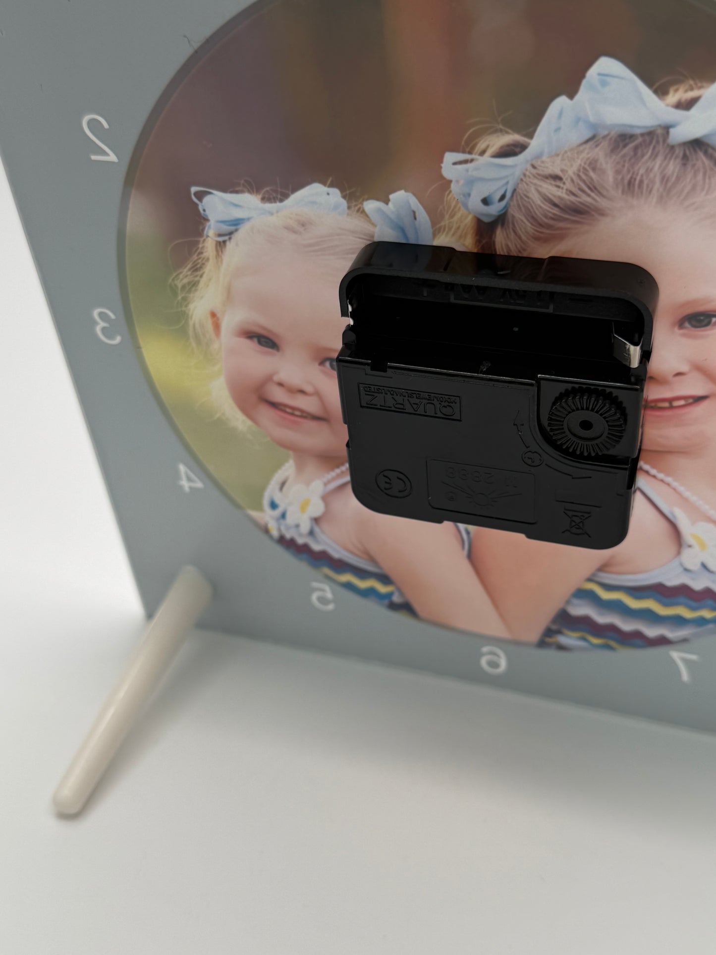 GLASS Desk Clock - Square With Numbers - 20cm