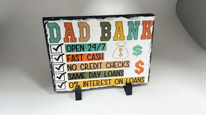 Funny Dad Bank Slate