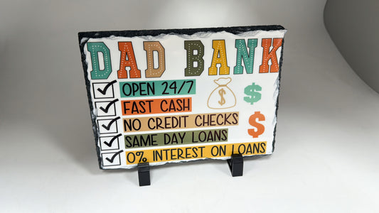 Funny Dad Bank Slate