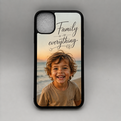 Personalized iPhone Case with Your Photo & Custom Text (If room on image)