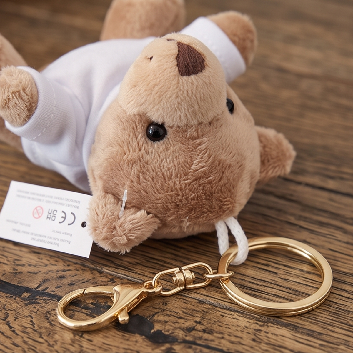 Cute Teddy Bear Keyring with Printable T-Shirt