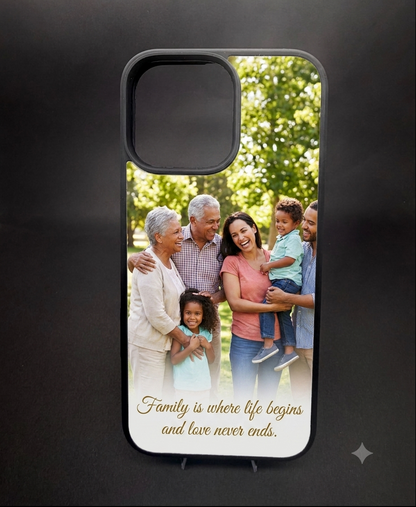 Personalized iPhone Case with Your Photo & Custom Text (If room on image)