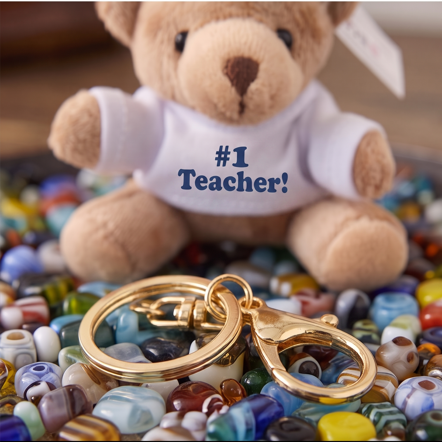 Cute Teddy Bear Keyring with Printable T-Shirt