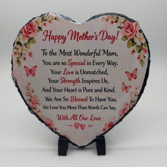 Mothersday Heart Slate Gift