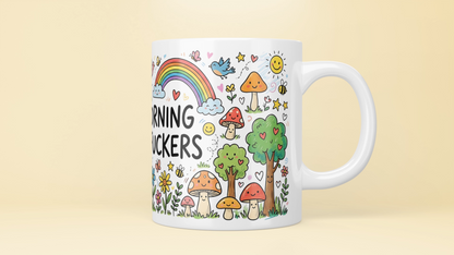"Good Morning..." Subversive Cute Doodle 11oz Mug - Adult