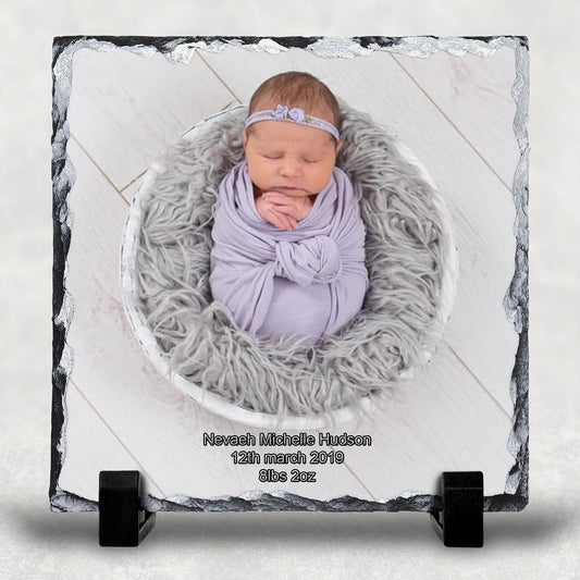 Personalised Slate - Newborn