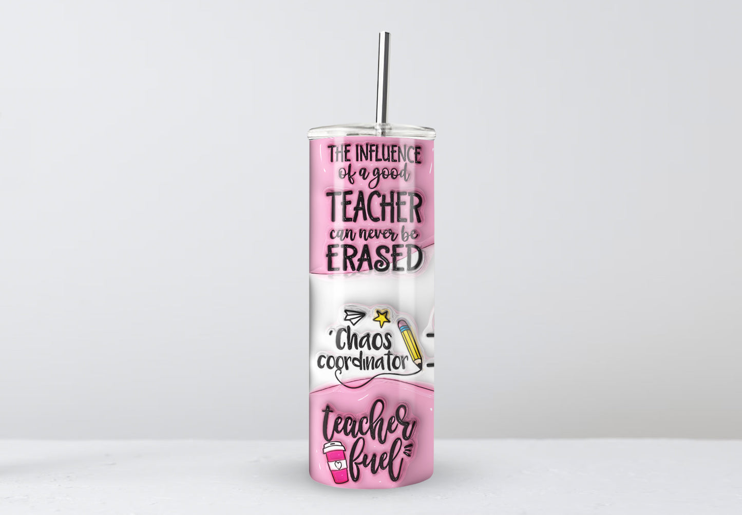 Personalised 'TEACHER GIFT' 20oz Tumbler with Metal Straw