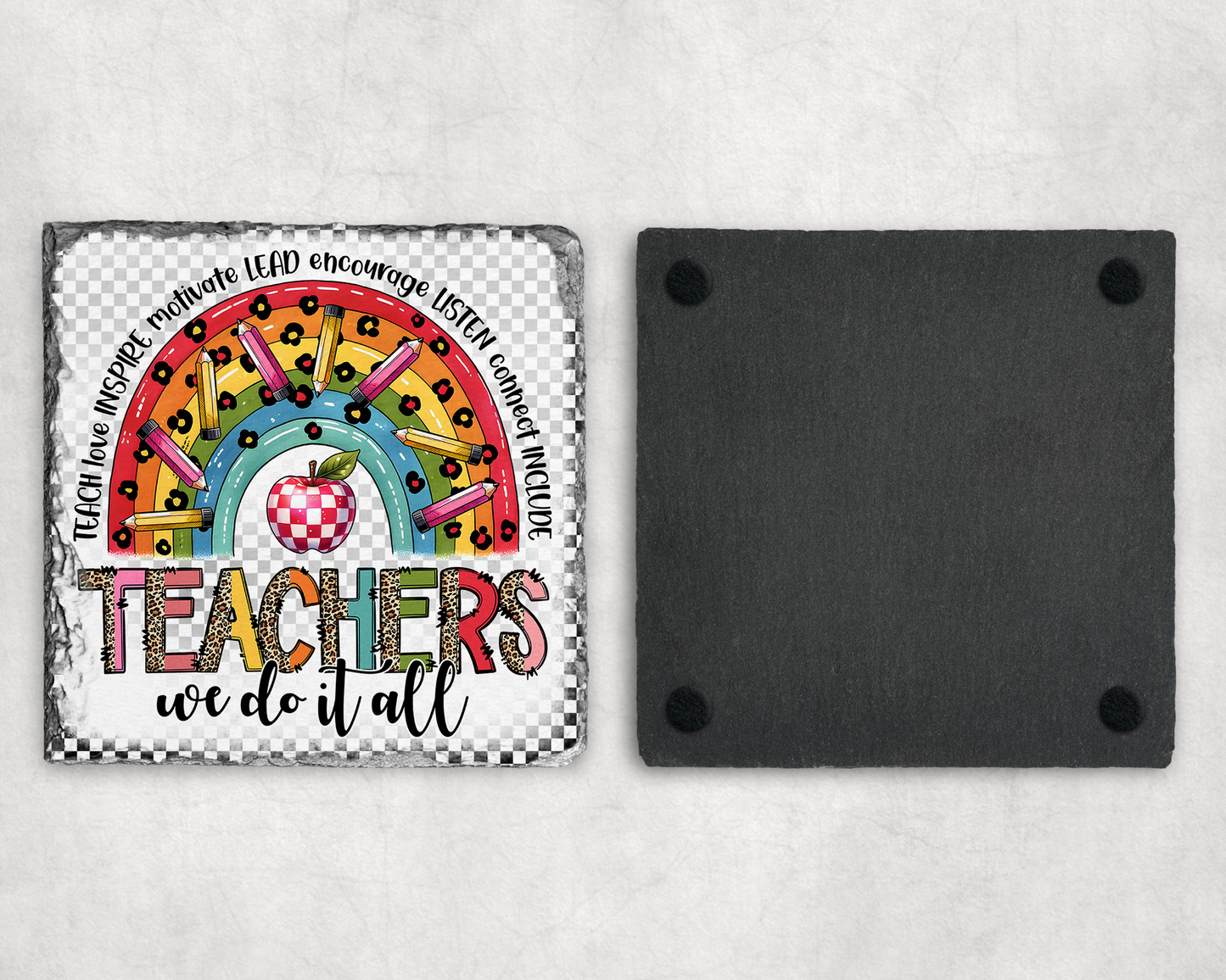 Coffee Mug Coaster Set - Teacher Gift (set of 4)