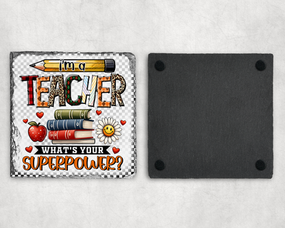 Coffee Mug Coaster Set - Teacher Gift (set of 4)