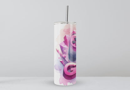 Personalised 'GIRL GAMER' 20oz Tumbler with Metal Straw