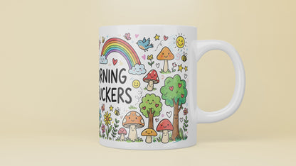 "Good Morning..." Subversive Cute Doodle 11oz Mug - Adult