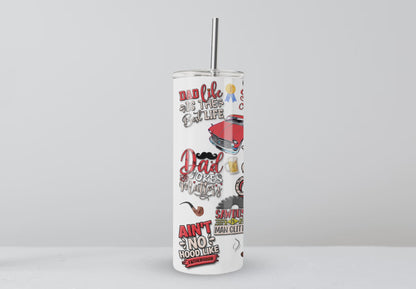 Personalised 'DAD JOKES' 20oz Tumbler with Metal Straw