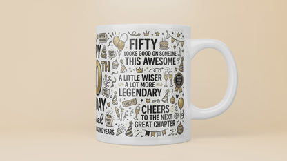 The "Fifty & Fabulous" 50th Birthday Milestone Mug